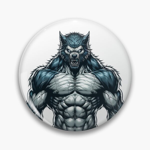 Aperçu de l'œuvre Loup-garou musclé au clair de lune créée et vendue par aetherAI.