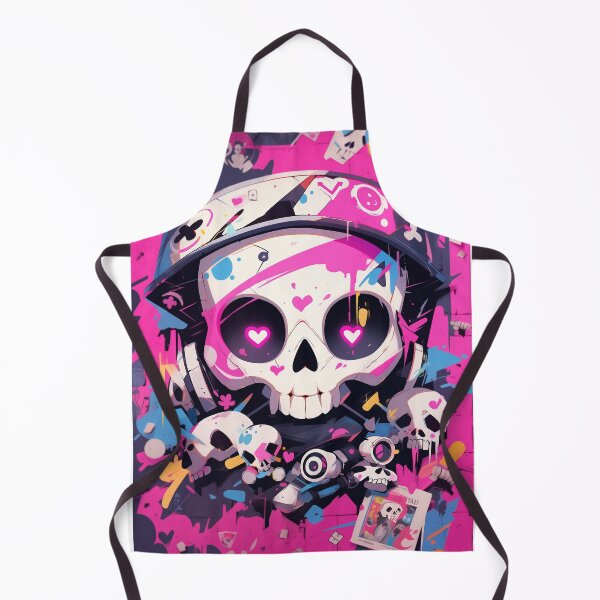 Item preview, cute skull mural designed and sold by Kalsaver.