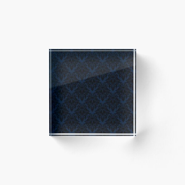 Item preview, Damasco Pequeño Azul Profundo 4 designed and sold by Pixels2Patterns.