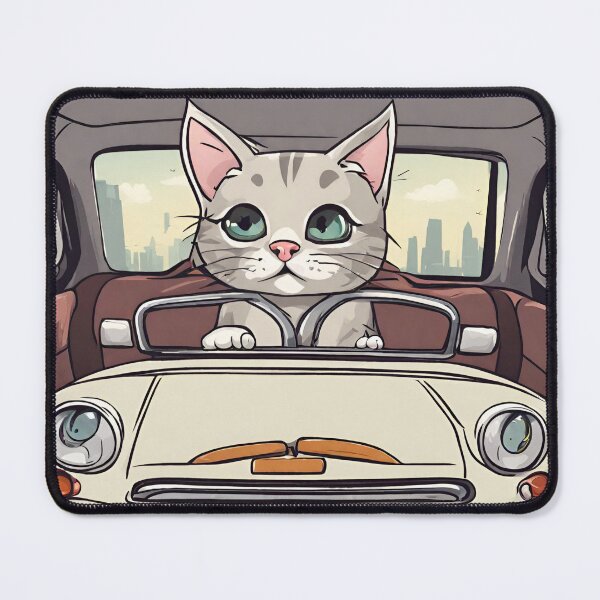 Item preview, cat in car designed and sold by pig2u.