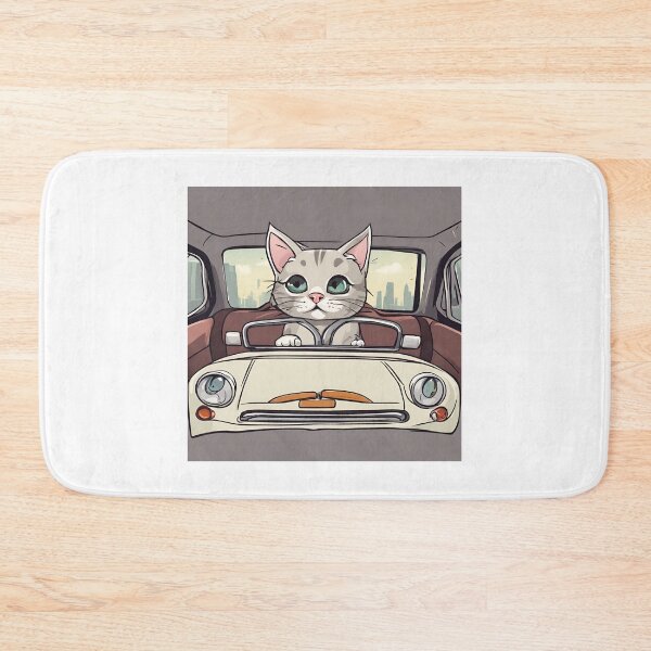 Item preview, cat in car designed and sold by pig2u.