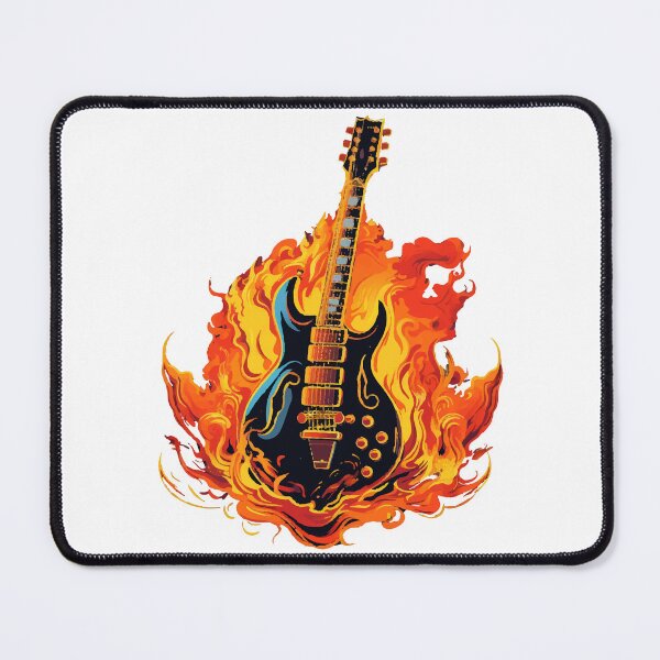 Item preview, Art electric guitar, guitar on fire designed and sold by Andrea-Design.