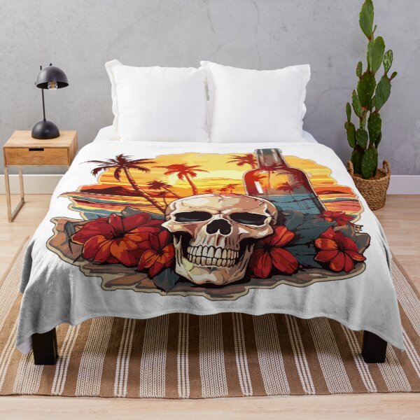 Item preview, Skull and Empty Bottle - Summer Paradise designed and sold by VelvetRoom.