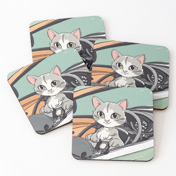 Item preview, cat in car designed and sold by pig2u.