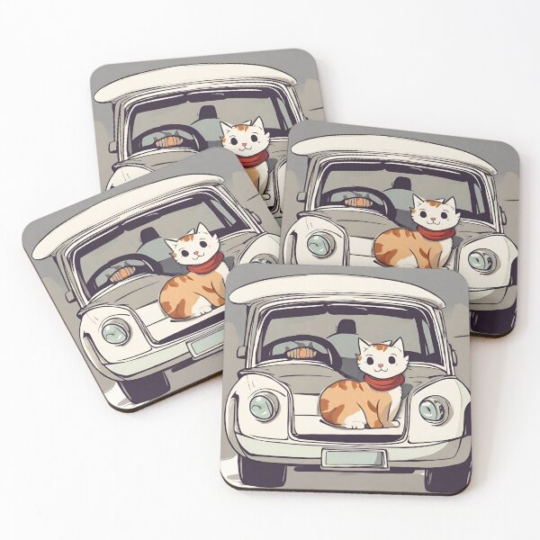 Item preview, cat in car designed and sold by pig2u.
