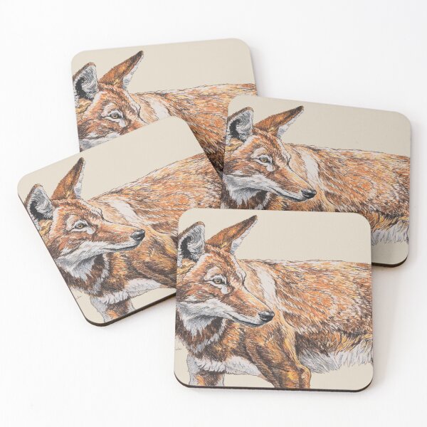 Item preview, Ethiopian wolf art drawing designed and sold by SakalDesign.