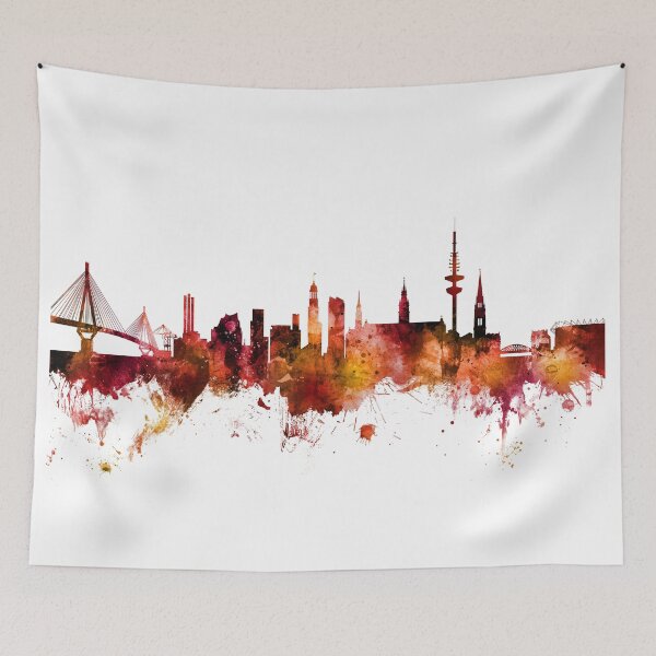 Item preview, Hamburg Germany Skyline designed and sold by ArtPrints.