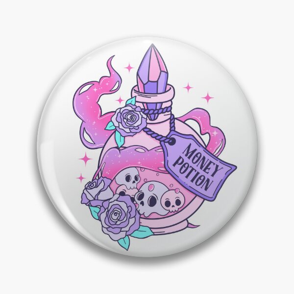 Item preview, Money Potion Cute Pink Halloween Potion Bottle designed and sold by ZoollGraphics.