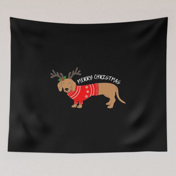 Item preview, Cute Christmas Dachshund designed and sold by DavidPrintCraft.