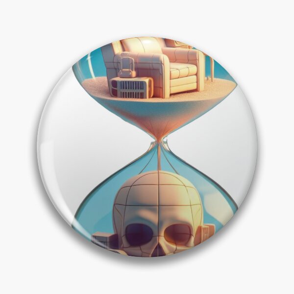 Item preview, hourglass, life, skull, death, memento mori,  designed and sold by KICIART.