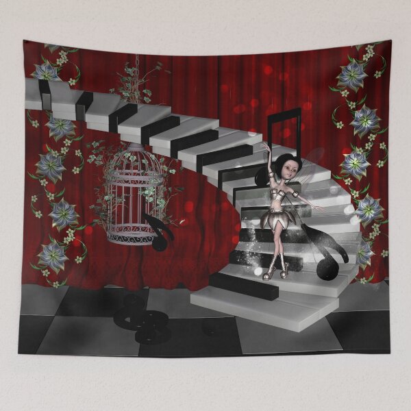 Item preview, Dancing fairy on the piano designed and sold by nicky2342.