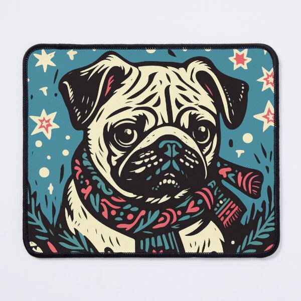 Item preview, Merry Christmas Pug Cute Puppy Pet Fashion Gift for Dog Lovers [type 2] designed and sold by Magikdog.