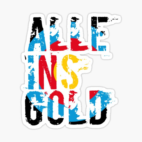 ALLE INS GOLD (Bogenschiessen by BOWTIQUE) Sticker