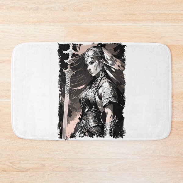 Item preview, Female Viking Fantasy Warrior Abstract Portrait / Norse Mythology designed and sold by Naumovski.