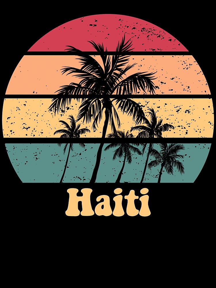 Thumbnail 3 von 3, Tuch, Haiti Retro Sunset Proud Haitian Haiti Vacation Haiti Gear designt und verkauft von DynamicDesign.