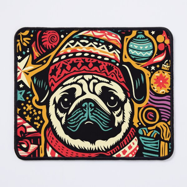 Item preview, Merry Christmas Pug Cute Puppy Pet Fashion Gift for Dog Lovers [type 3] designed and sold by Magikdog.