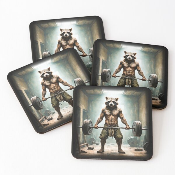 Item preview, RACCOON  WORKOUT, CrisMor-Art designed and sold by CrisMor-Art.