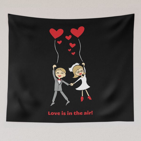 Item preview, newlyweds with balloons designed and sold by FlamingProjekt.