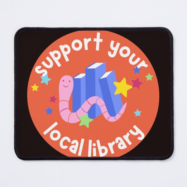 Item preview, Support Your Local Library With Colors Funny Earthworm designed and sold by sadedream.