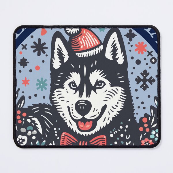 Item preview, Merry Christmas Siberian Husky Cute Puppy Pet Fashion Gift for Dog Lovers [type 1] designed and sold by Magikdog.