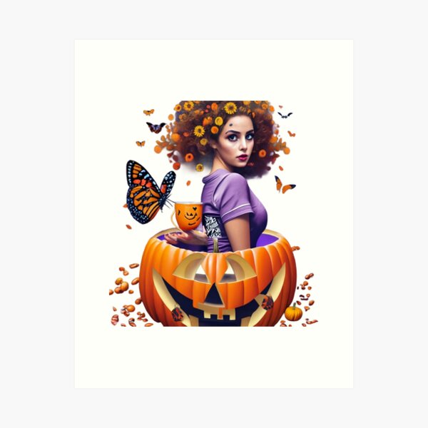 Item preview,  woman in a pumpkin, Halloween designed and sold by HBZ-DESIGN.