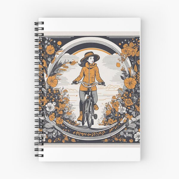 Artikelvorschau, Mädchen in Orange und ihr Fahrrad entworfen und verkauft von coolsima.