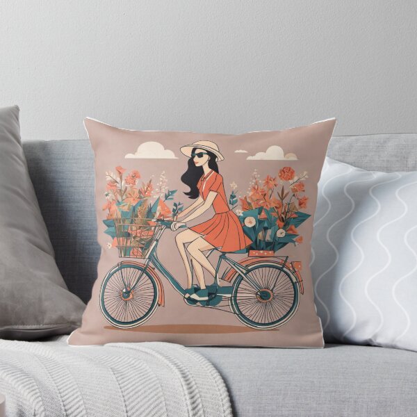 Item preview, Una niña con flores y su bicicleta de origami. designed and sold by coolsima.