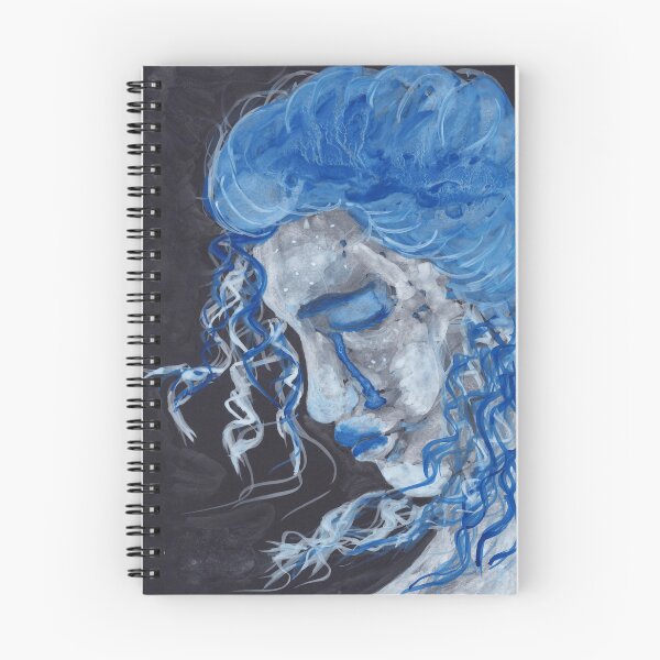 Item preview, "Feeling blue" A Watercolor Painting done on Black Paper.  designed and sold by Lunardreams54.