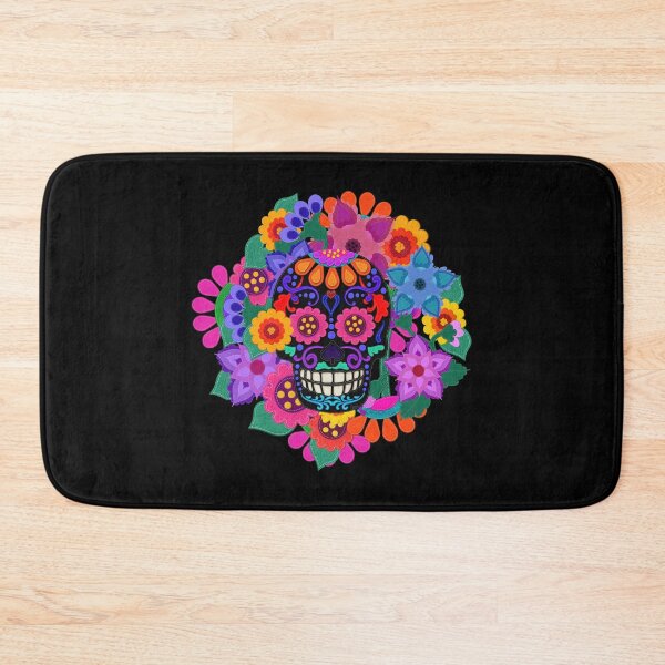 Item preview, Felt Look Sugar Skull with Flowers Day of the Dead designed and sold by CheriesArt.