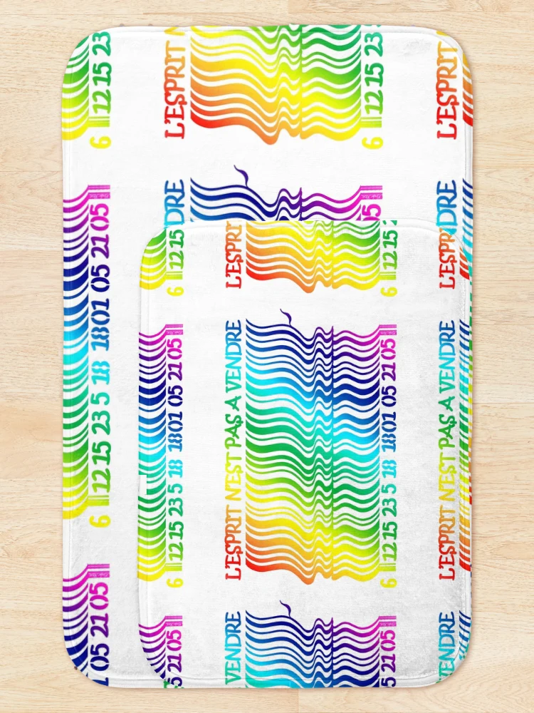 Thumbnail 5 of 6, Bath Mat, ViaCodeBar Multicolor designed and sold by Flower-Raeve.
