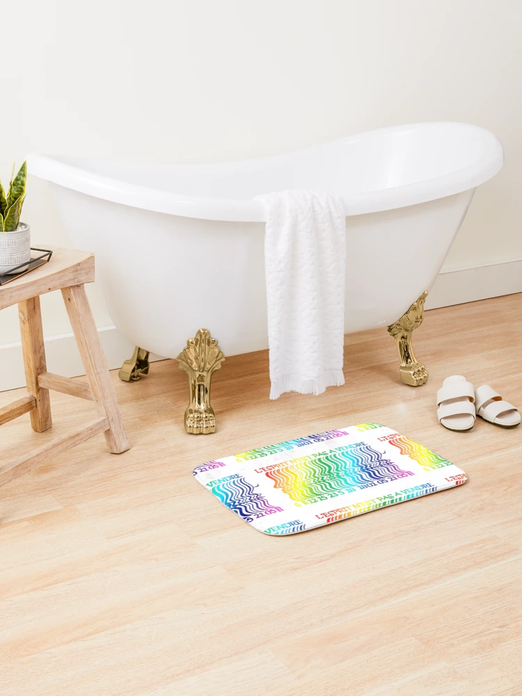 Thumbnail 2 of 6, Bath Mat, ViaCodeBar Multicolor designed and sold by Flower-Raeve.