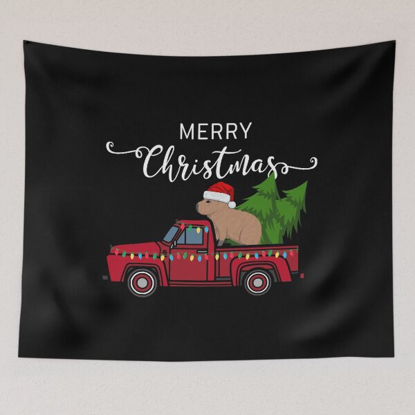 Item preview, Capybara Christmas Ornament Truck Tree Funny Xmas Gift Design designed and sold by EmiAndMike.