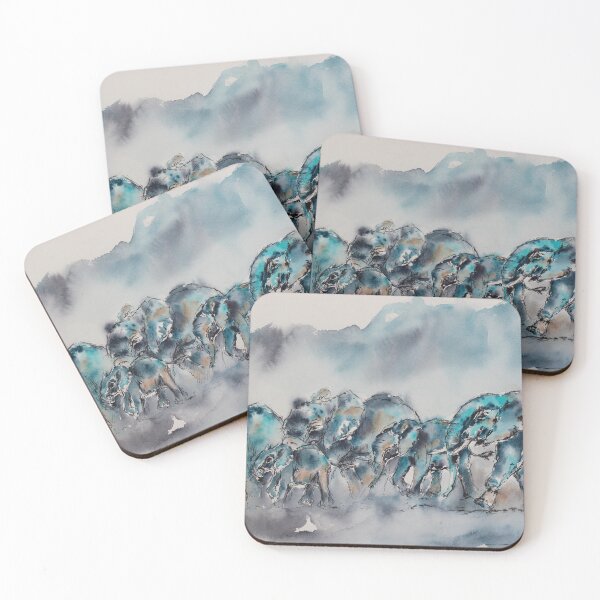 Item preview, aqua ellies designed and sold by TamrynPohlArt.