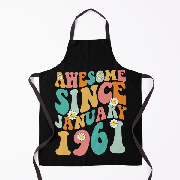 Item preview, Awesome Since January 1961 | Made In 1961 | Retro Groovy Birthday designed and sold by Christina-grich.