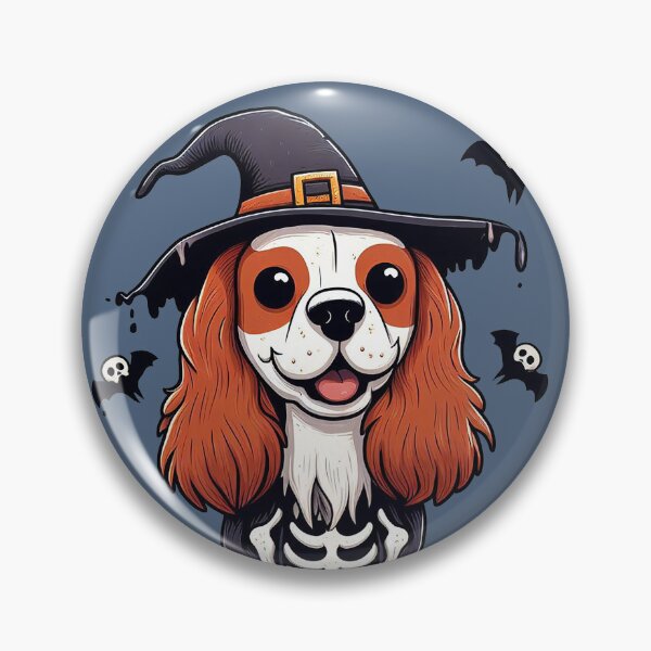 Item preview, Halloween King Charles Cavalier Spaniel Painting designed and sold by FunnehGacha.