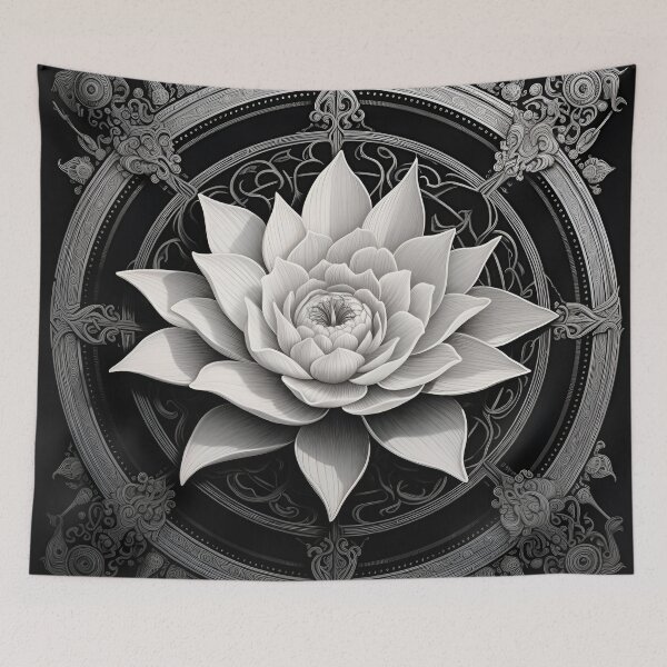 Item preview, stunningly ornate lilly flower art prin designed and sold by dcrc.