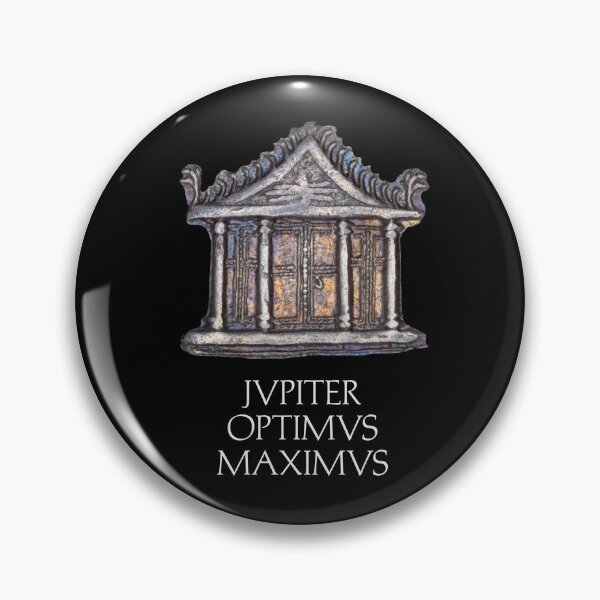 Item preview, Temple of Jupiter with the phrase Jupiter Optimus Maximus designed and sold by OptimoPrincipi Roman Coins.