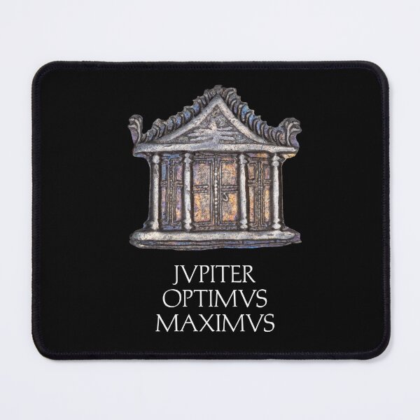 Item preview, Temple of Jupiter with the phrase Jupiter Optimus Maximus designed and sold by OptimoPrincipi Roman Coins.