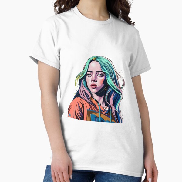 Vista previa del artículo con la obra «Fanart de Billie Eilish», diseñado y vendido por Callmepretty-.