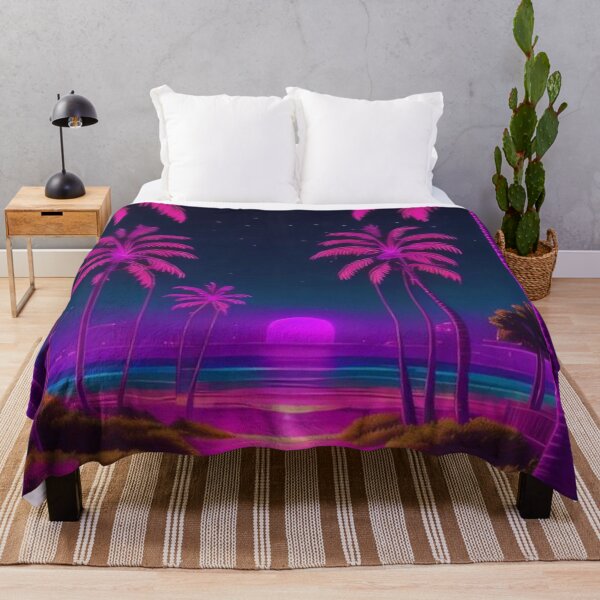 Item preview, An aesthetic sunset with neon lighting, a beautiful view of palm trees designed and sold by Bekfles.