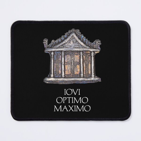 Item preview, Temple of Jupiter with Latin phrase 'Iovi Optimo Maximo' designed and sold by OptimoPrincipi Roman Coins.