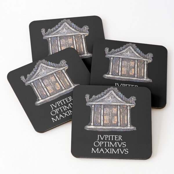Item preview, Temple of Jupiter with the phrase Jupiter Optimus Maximus designed and sold by OptimoPrincipi Roman Coins.