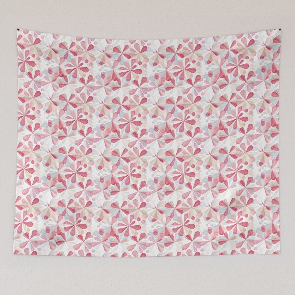 Item preview,  Pink blue abstract flowers designed and sold by Natalia Ruzhyna.