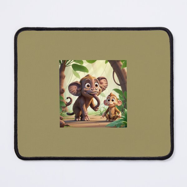Item preview, Jungle Companions: The Elephant and the Mischievous Monkey designed and sold by Chukszy1.