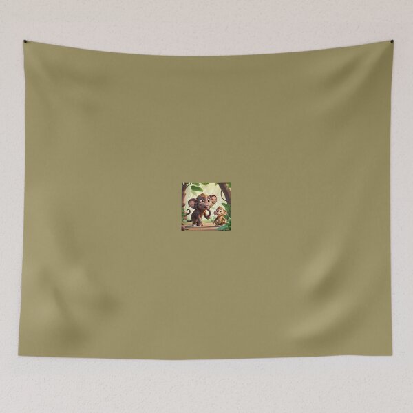 Item preview, Jungle Companions: The Elephant and the Mischievous Monkey designed and sold by Chukszy1.