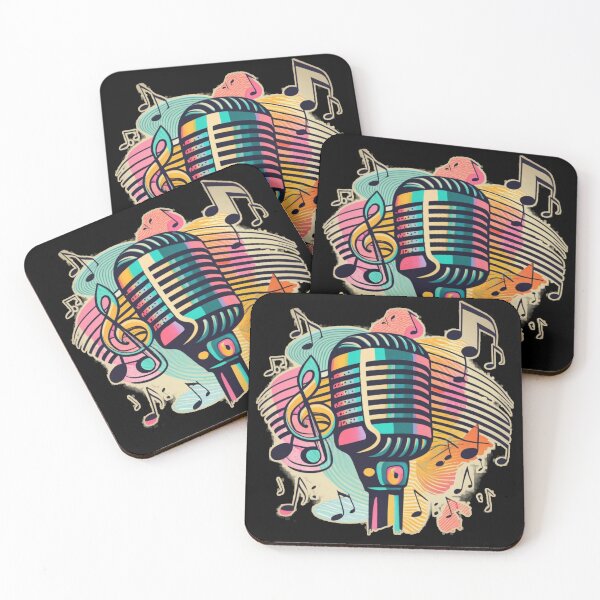 Item preview, Colorful Old Microphone designed and sold by Daria-Shop.