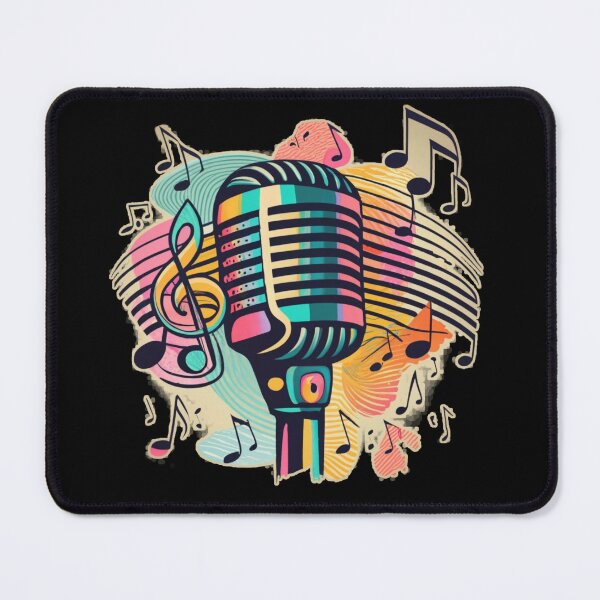 Item preview, Colorful Old Microphone designed and sold by Daria-Shop.