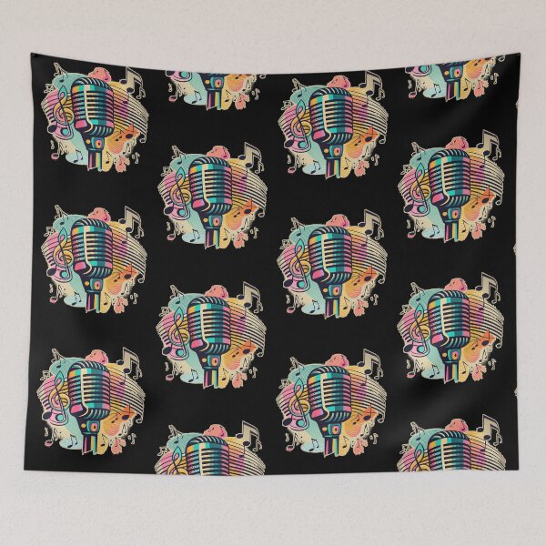 Item preview, Colorful Old Microphone designed and sold by Daria-Shop.