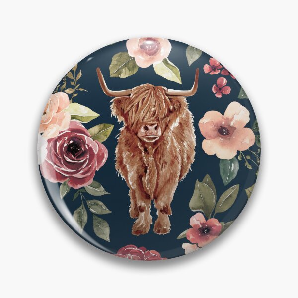 Item preview,  Highland Cow Floral designed and sold by cateandrainn.