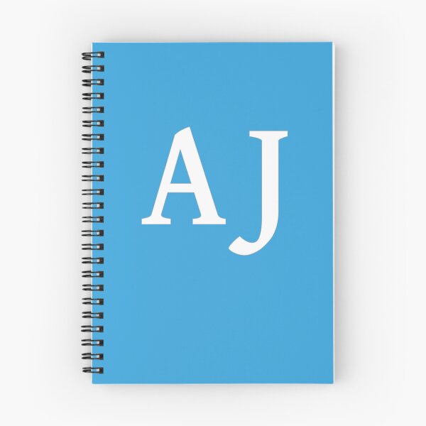 Item preview, AJ Initials Monogram Elegant White Letters designed and sold by Jeallan Designs.